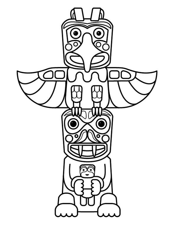 600x776 Drawn Totem Pole Pig