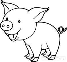 236x218 Cute Pig Clipart Black And White