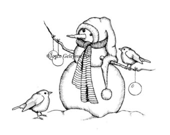 340x270 Digital Stamp Pig Farm Animal Pig Outline Art Commercial