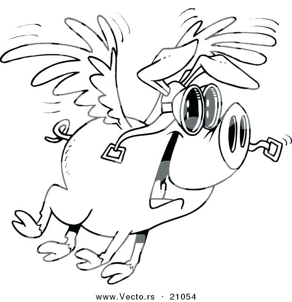 600x620 Flying Pig Coloring Pages Pig Coloring Pages Animals Pig Pig