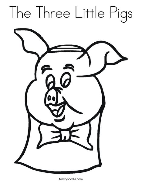 468x605 The Three Little Pigs Coloring Page