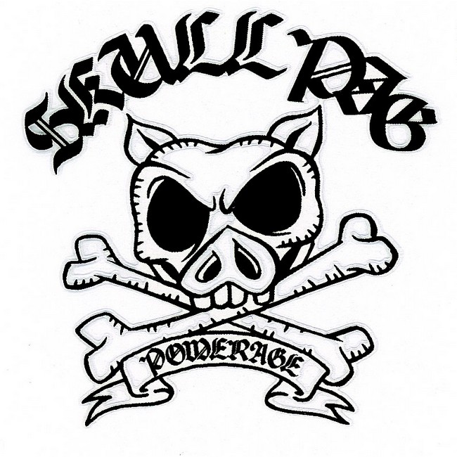 650x650 Powerage Skull Pig Sticker [ Bbq