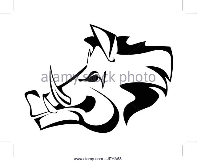 640x525 Wild Pig Hunting Stock Vector Images