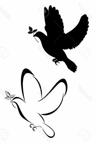 320x480 Finger Tribal Clipart Pigeon