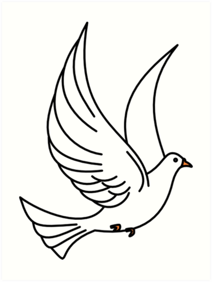 413x549 White Pigeon Art Prints By Shabzdesigns Redbubble