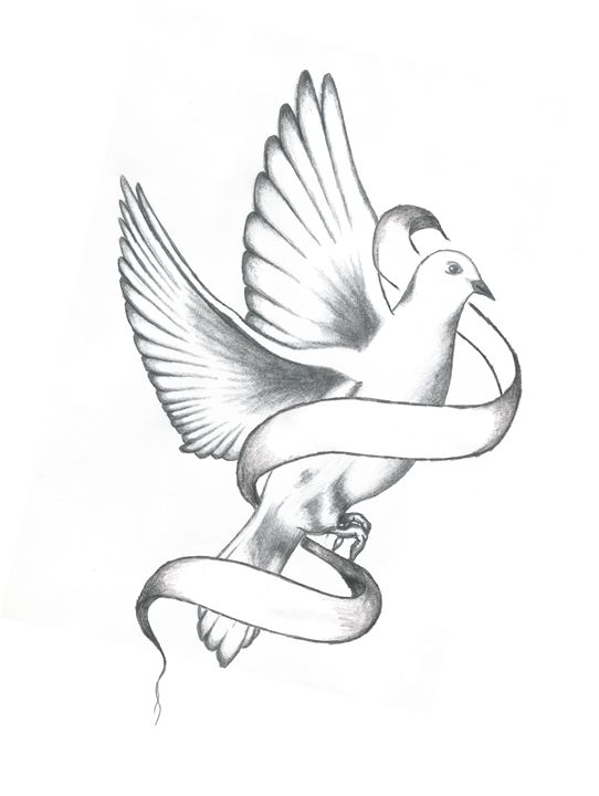 542x720 Dove With Banner