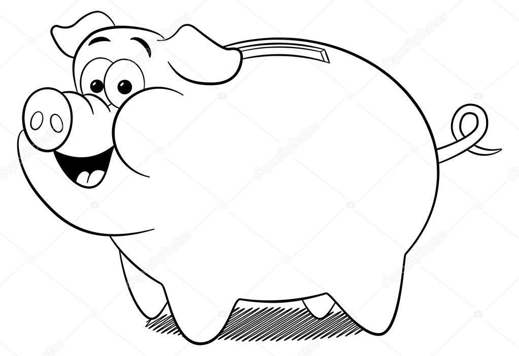 1023x702 Cartoon Piggy Bank Stock Vector Antimartina