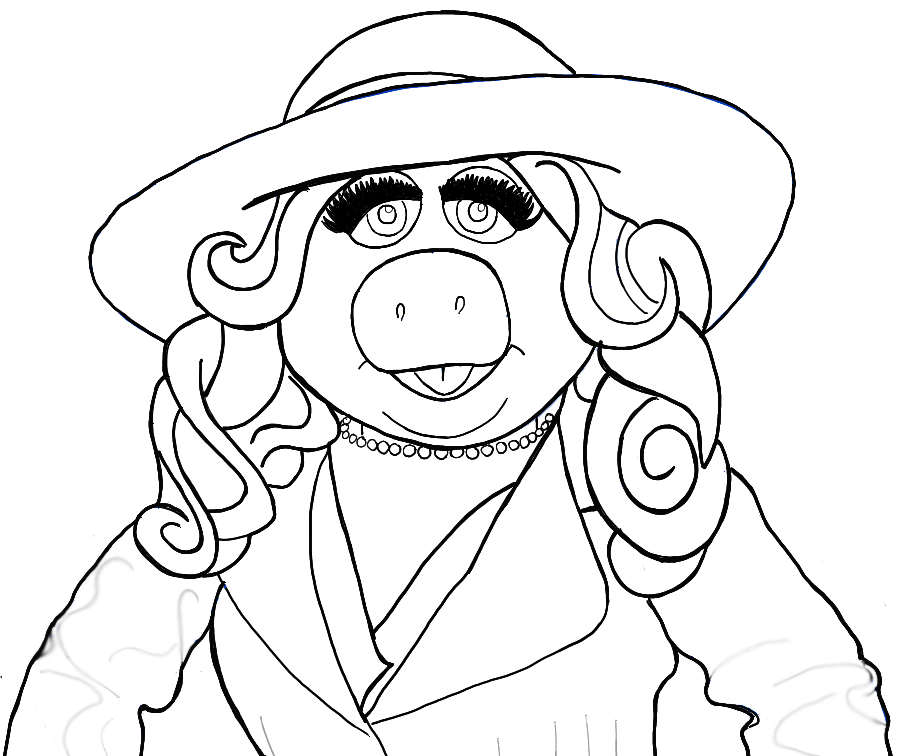 898x756 How To Draw Miss Piggy From The Muppets Show And Movie In Easy
