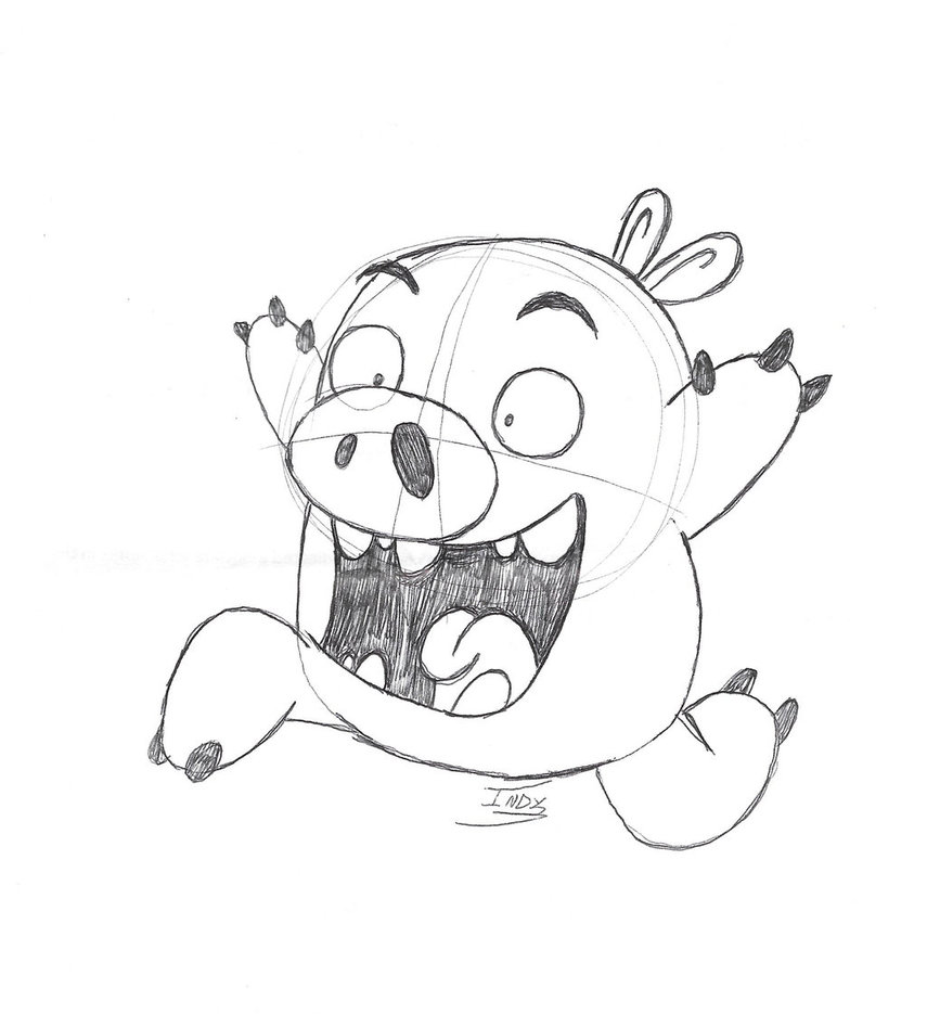 855x935 Bad Piggy Sketch By Indy1988
