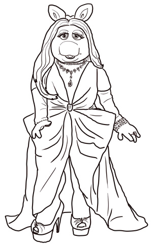 299x480 Miss Piggy Coloring Page Free Printable Coloring Pages
