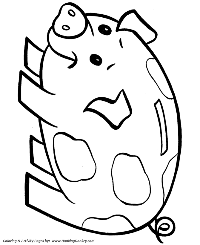 670x820 Toy Animal Coloring Pages Spotted Piggy Bank Toy Coloring Page