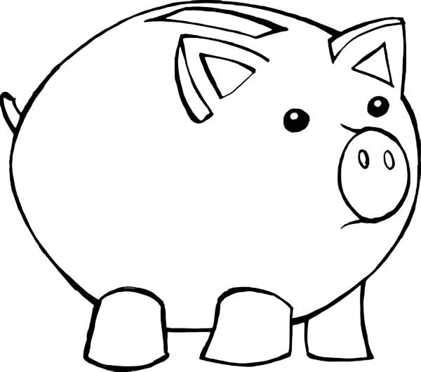 600x530 Coloring Page Of A Piggy Bank Coloring Page For Kids