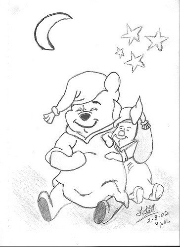 364x500 Winnie The Pooh And Piglet My Pencil Sketch Drawings That