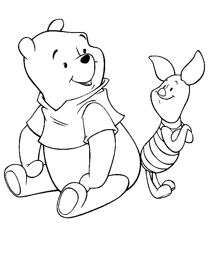 670x816 Child Coloring Drawing Piglet And Pooh