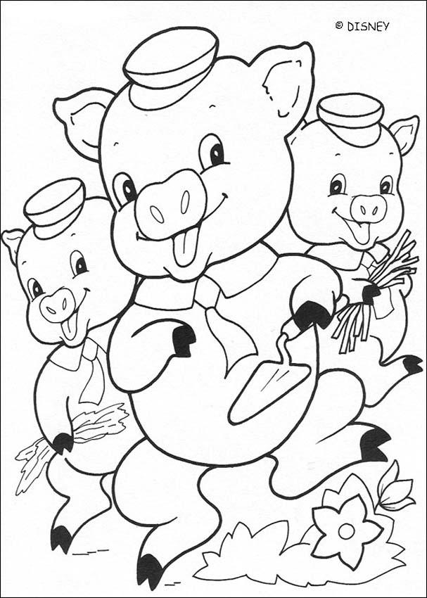607x850 Three Little Pigs Coloring Pages