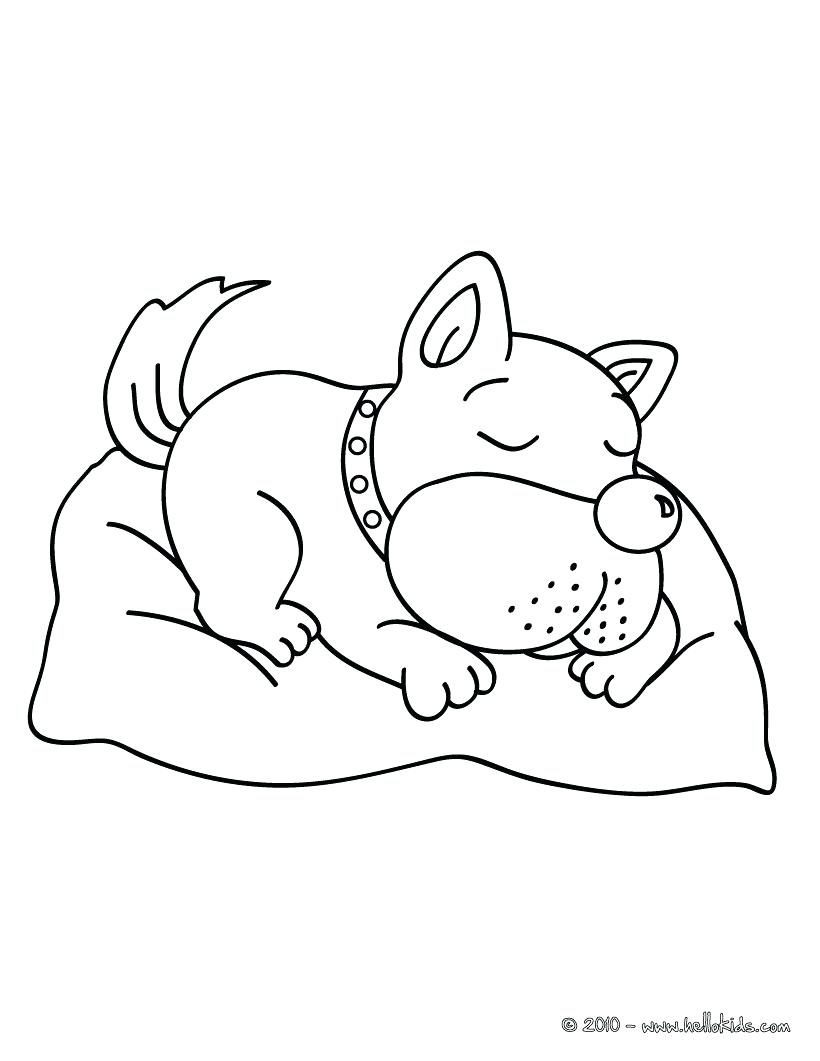 820x1061 Coloring Coloring Pages Of Guinea Pigs Cute Sleeping Dog Page