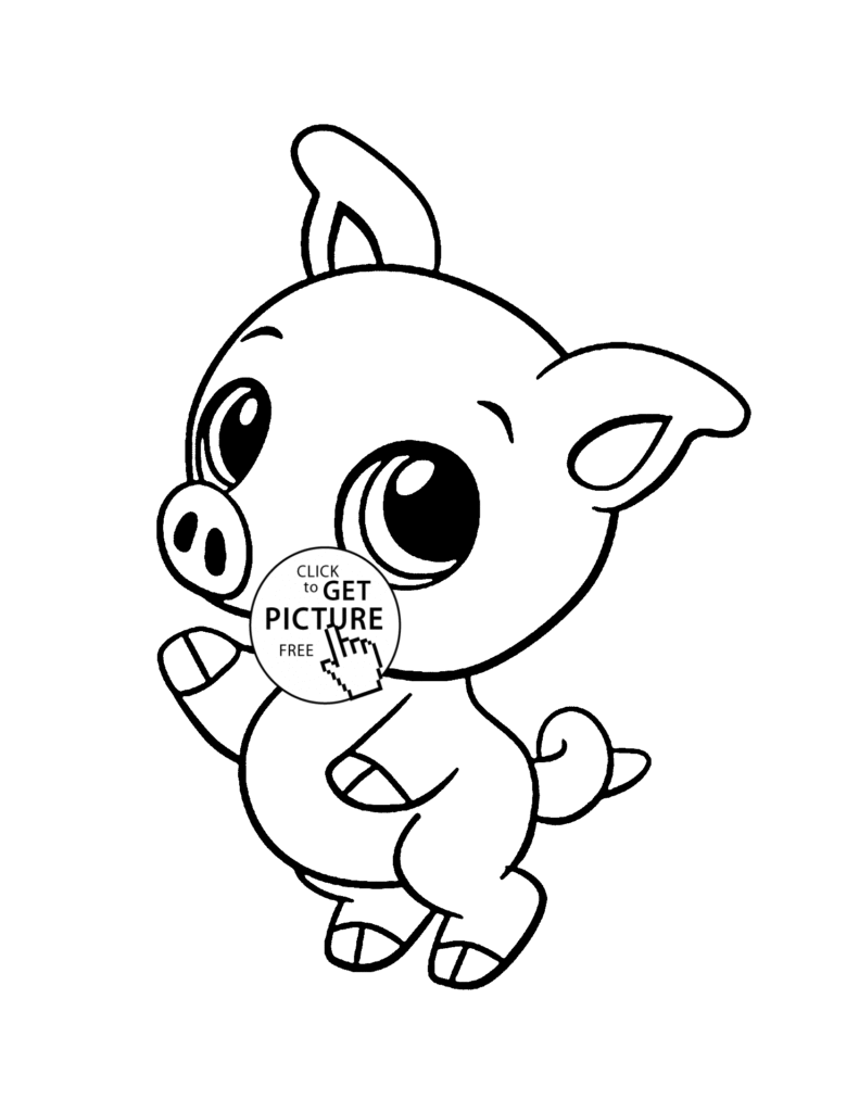 791x1024 Baby Pig Animal Coloring Page For Kids, Baby Animal Coloring Pages