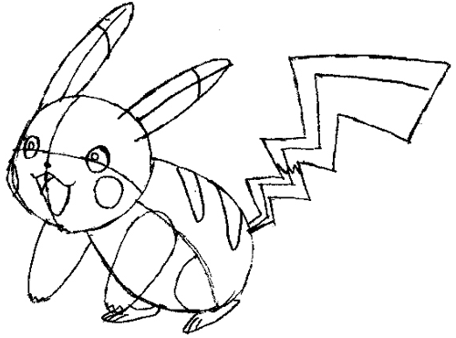 500x370 How To Draw Pikachu Smiling With Easy Step By Step Pokemon Drawing