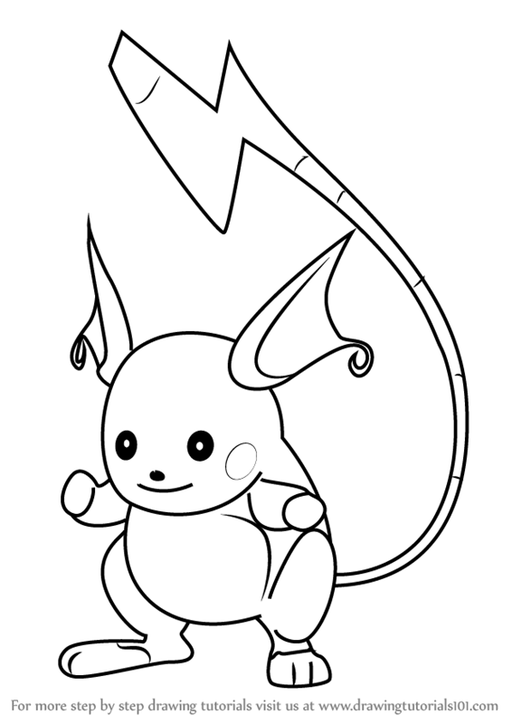 566x800 Learn How To Draw Raichu From Pokemon Go (Pokemon Go) Step By Step