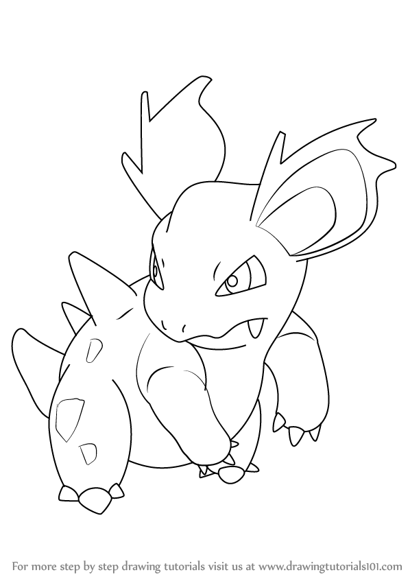 598x844 How To Draw Nidorina From Pokemon