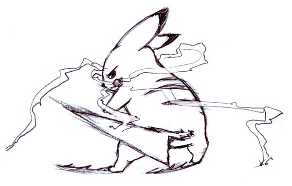 600x384 Pikachu Battle Scene By Kaozcore