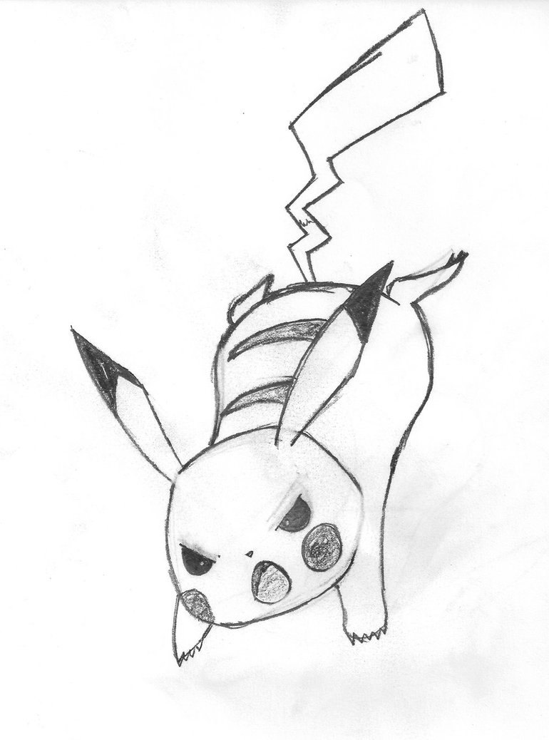 770x1038 Pikachu Sketch By Sketchdaily