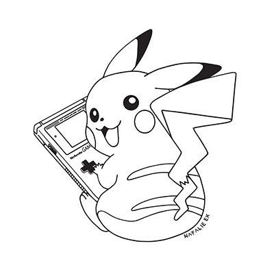 Pikachu Line Drawing at GetDrawings | Free download