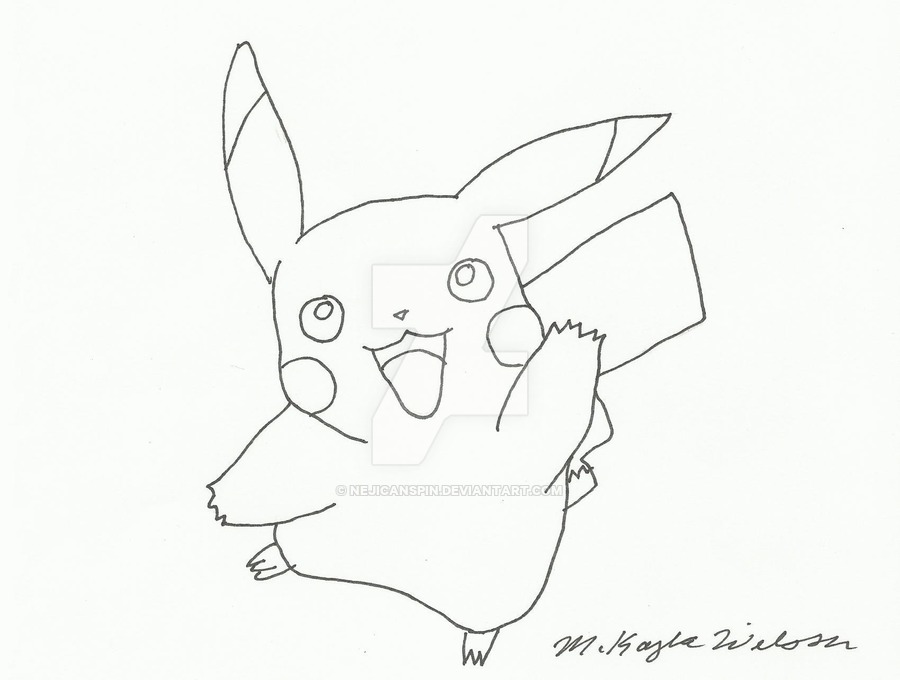 900x680 Pokemon Pikachu Line Art