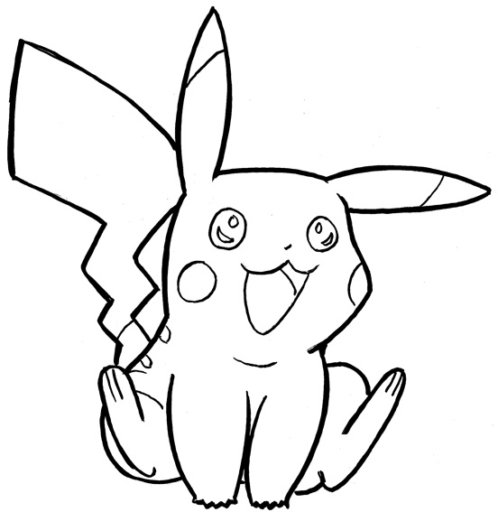 Pikachu Line Drawing at GetDrawings | Free download