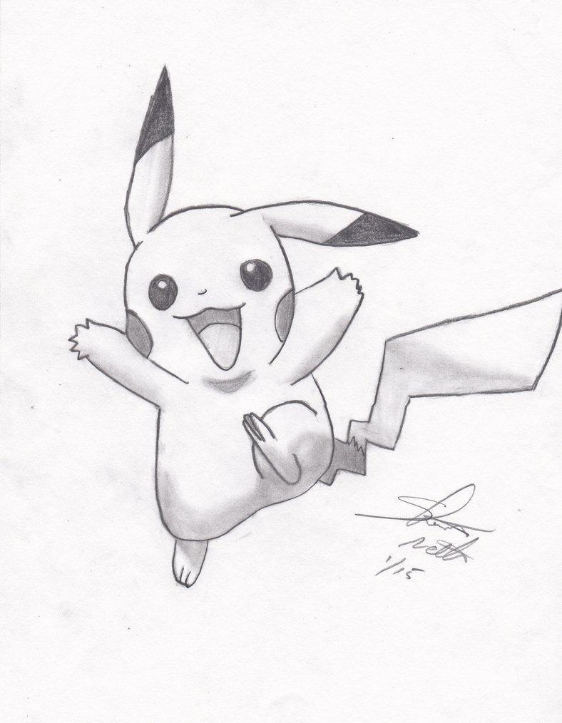 Pikachu Pencil Drawing at GetDrawings | Free download