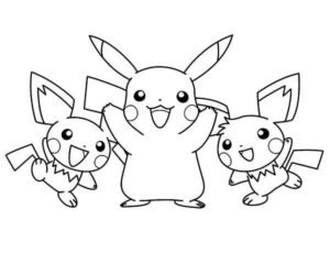 300x230 Pokemon Coloring Pages Pikachu And Frien Color Pages