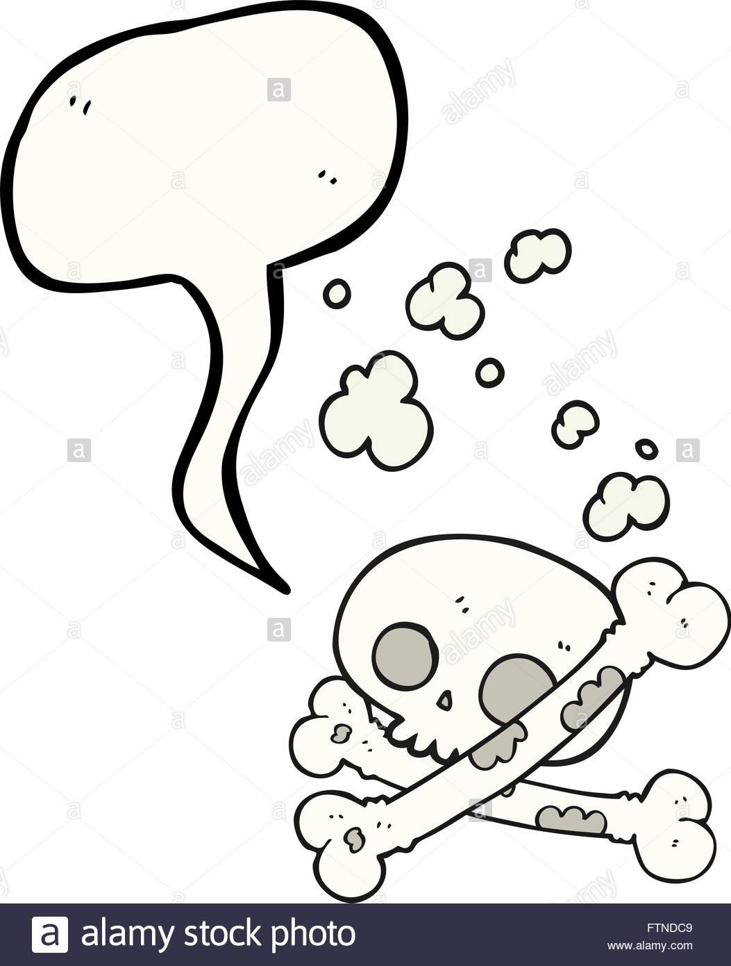 1053x1390 Freehand Drawn Speech Bubble Cartoon Old Pile Of Bones Stock
