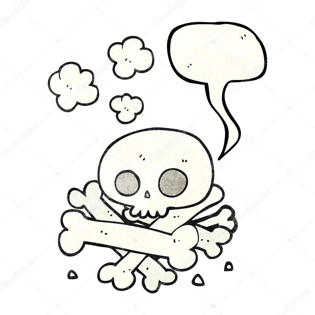 1024x1024 Speech Bubble Textured Cartoon Pile Of Bones Stock Vector