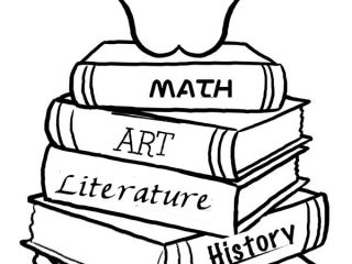 320x240 Books To Color A Pile Of School Books For The First Day Of School