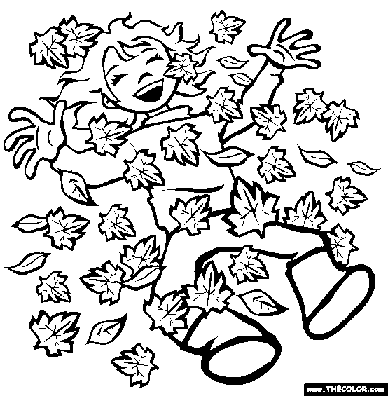554x565 Pile Of Leaves Online Coloring Page