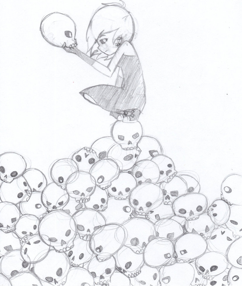 823x970 Mountain Of Skulls By Vivifox495