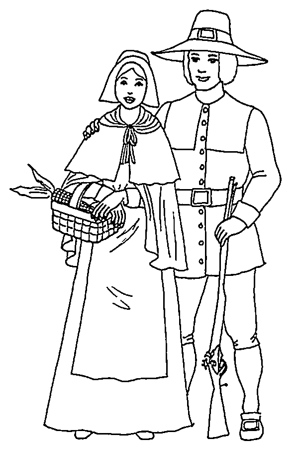 605x900 Pilgrims Coloring Pages