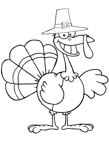 371x480 Cartoon Pilgrim Turkey Coloring Page Free Printable Coloring Pages