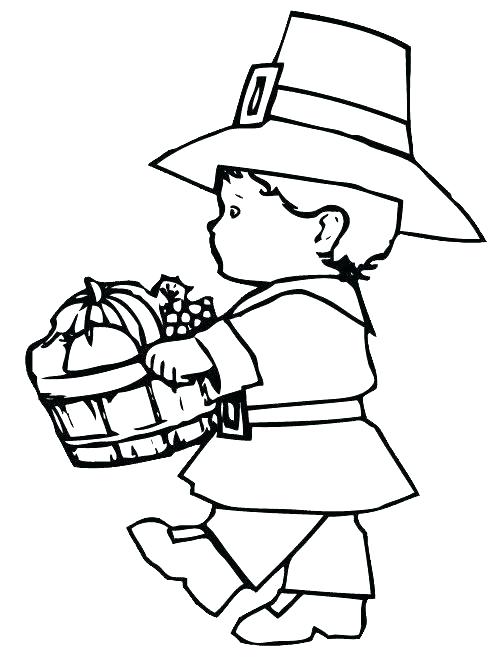 501x669 Pilgrim Coloring Pages Printable Boy Thanksgiving Free Hat Printab