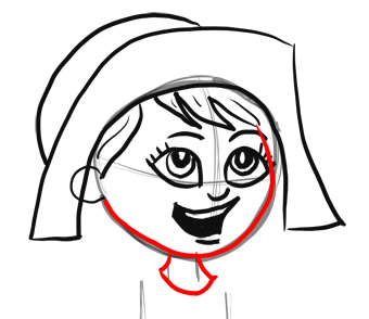 340x294 How To Draw Cartoon Pilgrim Girl For Thanksgiving Step By Step