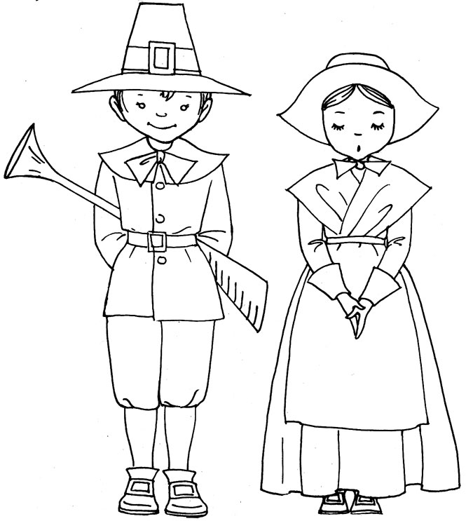 665x743 Best Photos Of Pilgrim Pictures To Color And Cut Out