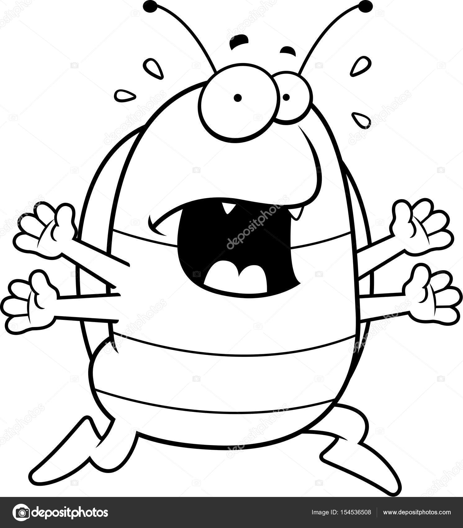 1492x1700 Cartoon Pill Bug Panic Stock Vector Cthoman