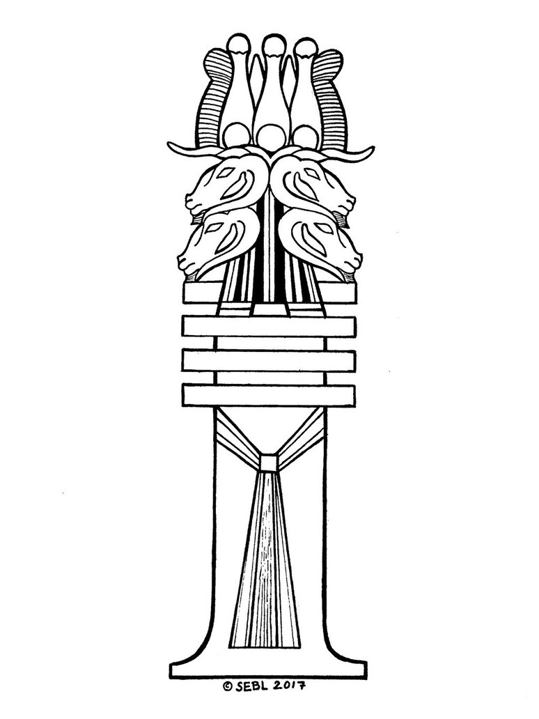 774x1032 Mendesian Djed Pillar Coloring Sheet By Warboar