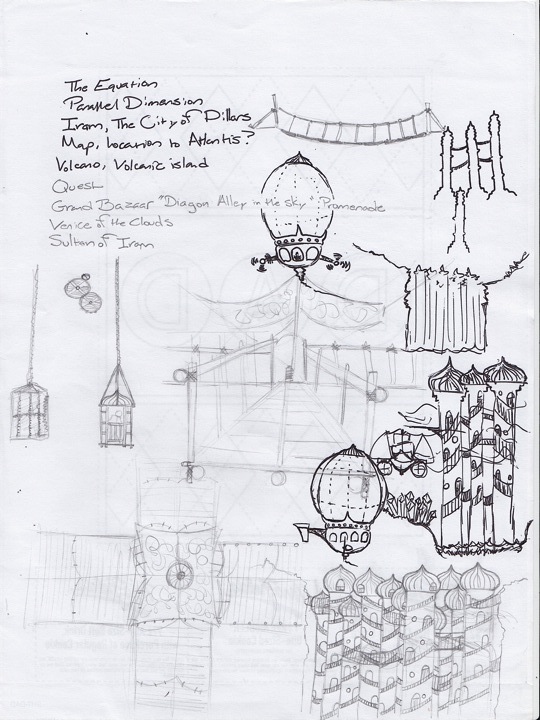 540x720 Irem, The City Of The Pillars Sketches By Strangway