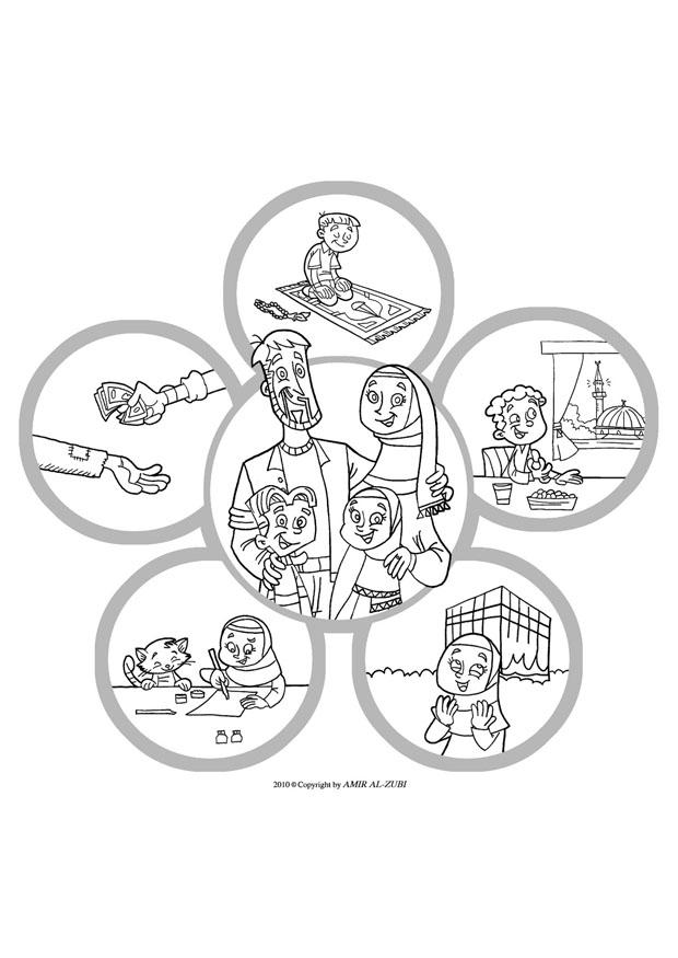 620x875 Coloring Page Pillars Of The Islam