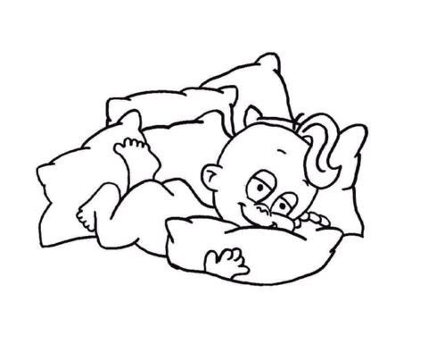 480x404 In The Pillows Coloring Page Free Printable Coloring Pages