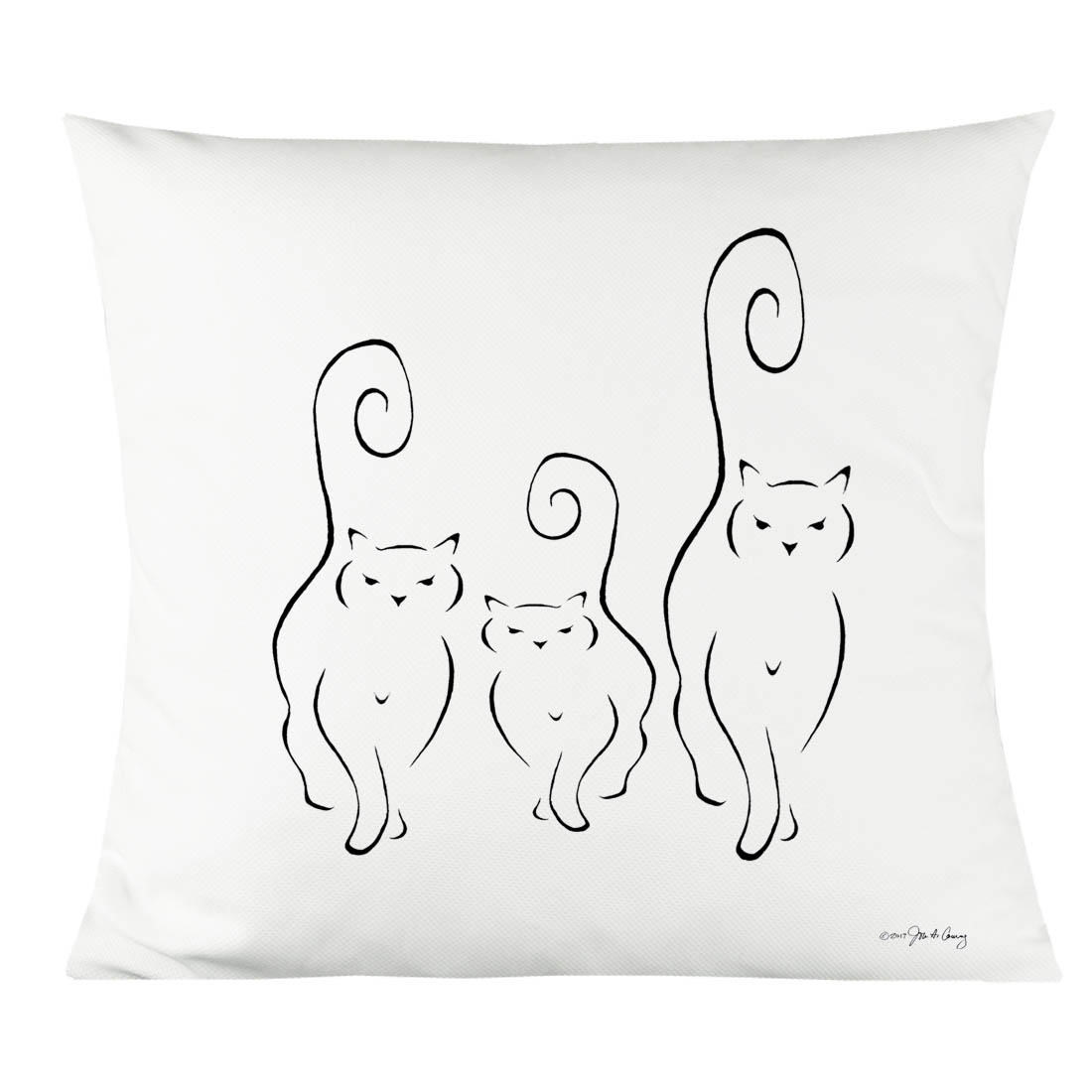 1100x1100 Coming And Going Cat Decorative Throw Pillow