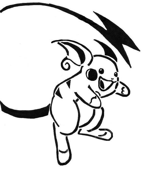 600x705 Raichu Drawing Coloring Page Color Luna