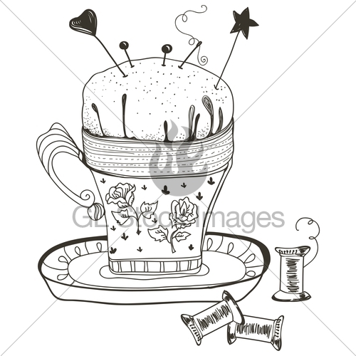 500x500 Vintage Fashion And Sewing Pin Cushion Gl Stock Images