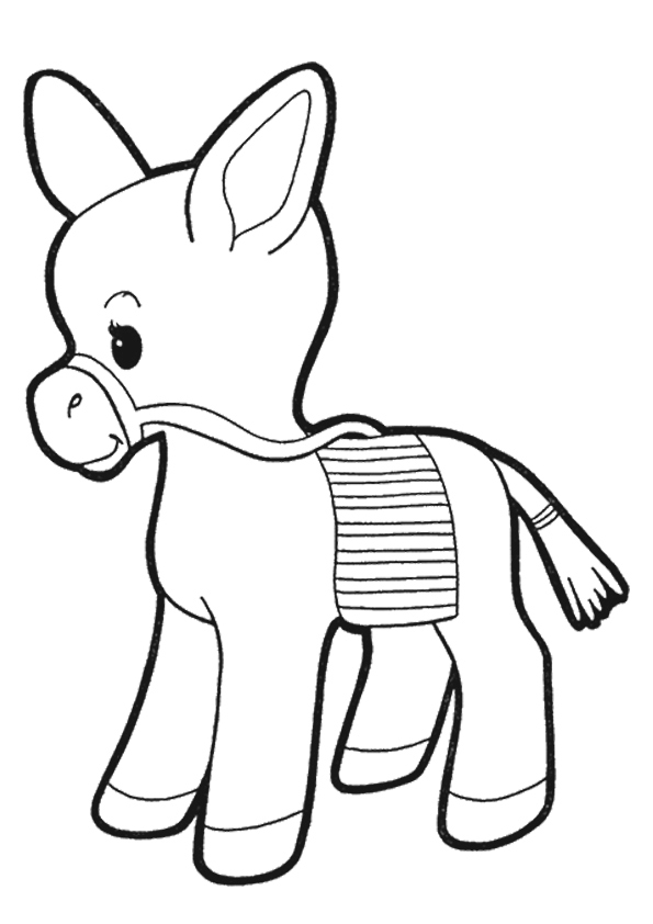 595x842 Print Coloring Image Donkey And Animal Templates